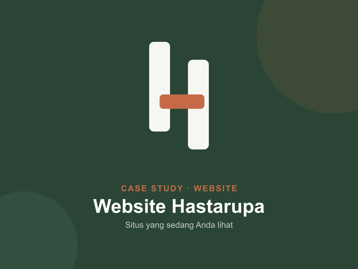 Contoh tampilan project Hastarupa (studio kami sendiri)